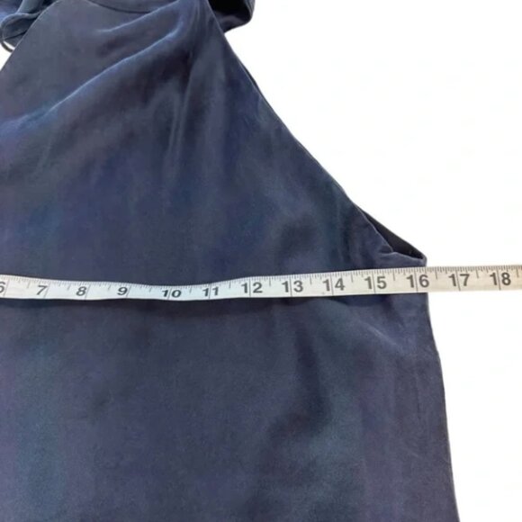 Ralph Lauren 100% Silk Navy Blue Halter Neck Tie Blouse, 10P - Picture 8 of 9